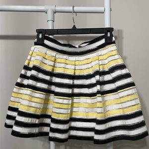 Striped Yellow White and Black Skirt